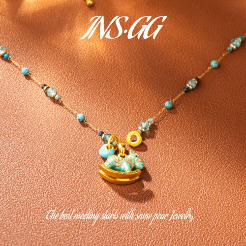 【INS · GG】原创设计手工轻奢坠链时尚高级感仿水晶项链LX3050