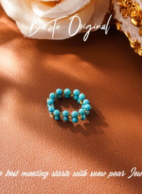 【柏荼】铜  轻奢设计 WJ0303弹力绳戒指