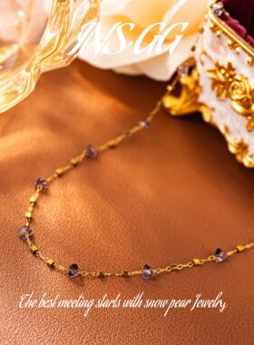 【INS · GG】晶紫藤晶轻奢手工 LX3037项链·中长