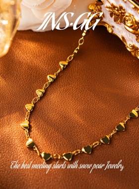 【INS · GG】新款小众设计爱心颈链高级感钛钢锁骨链项链DCX2641