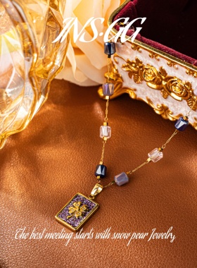 【INS · GG】小众设计原创钛钢高级感手工款仿水晶项链女LX3005