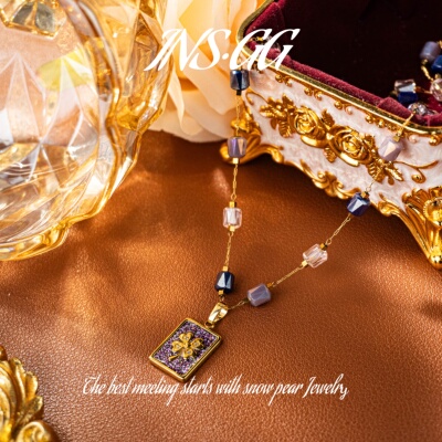 【INS · GG】小众设计原创钛钢高级感手工款仿水晶项链女LX3005