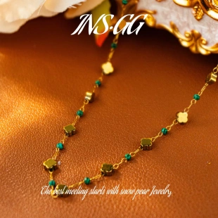 INS·GG lx3078 雀 原创设计 钛钢项链·中长