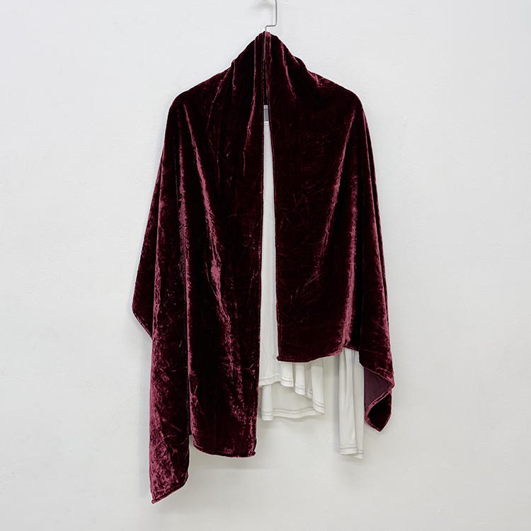 多色入 外贸单瑕疵处理真丝丝绒提花围巾 桑蚕丝披肩丝巾女秋冬季