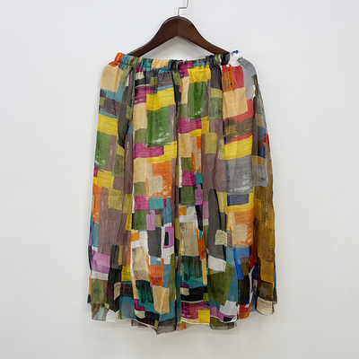 瑕疵处理真丝印花T恤上衣裤子