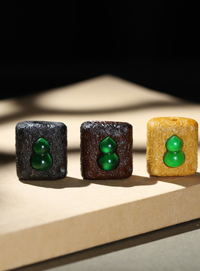 沉香木檀木葫芦手链配件文玩diy