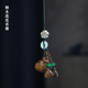 夜光檀香木镂空香囊发光挂件手机汽车钥匙扣男女包包小吊坠挂饰