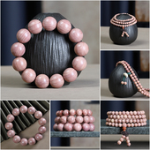 血柏木手串单圈佛珠多圈手链手作DIY念珠手持文玩百搭饰品男女