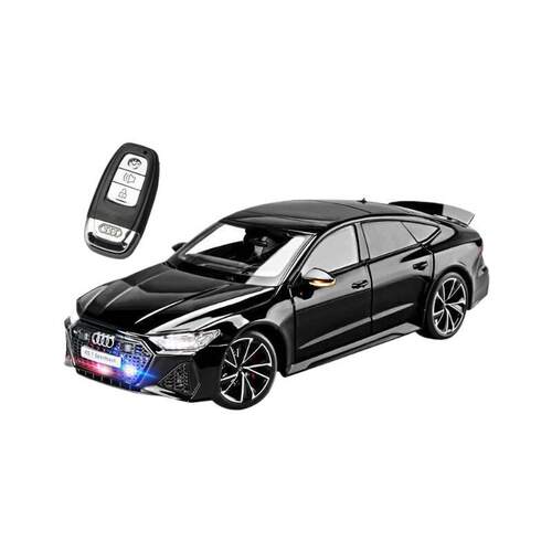 1:18奥迪RS7带钥匙遥控版合金汽车模型仿真跑车摆件儿童玩具