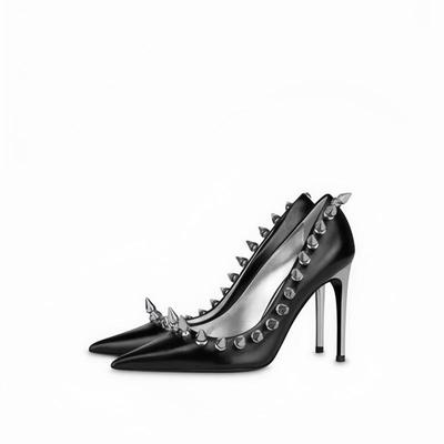 欧美时装单鞋 尖头铆钉细跟女鞋 速卖通高跟鞋high heels pumps