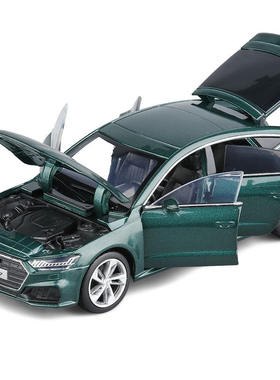 新款 1/32轿跑A7合金车模六开门声光转向模型汽车玩具轿跑2019款