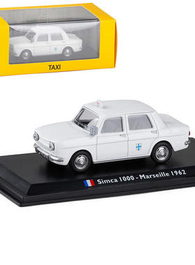 LEO原厂1:43复古亚克力盒装西姆卡1000 出租车1962合金车模型收藏
