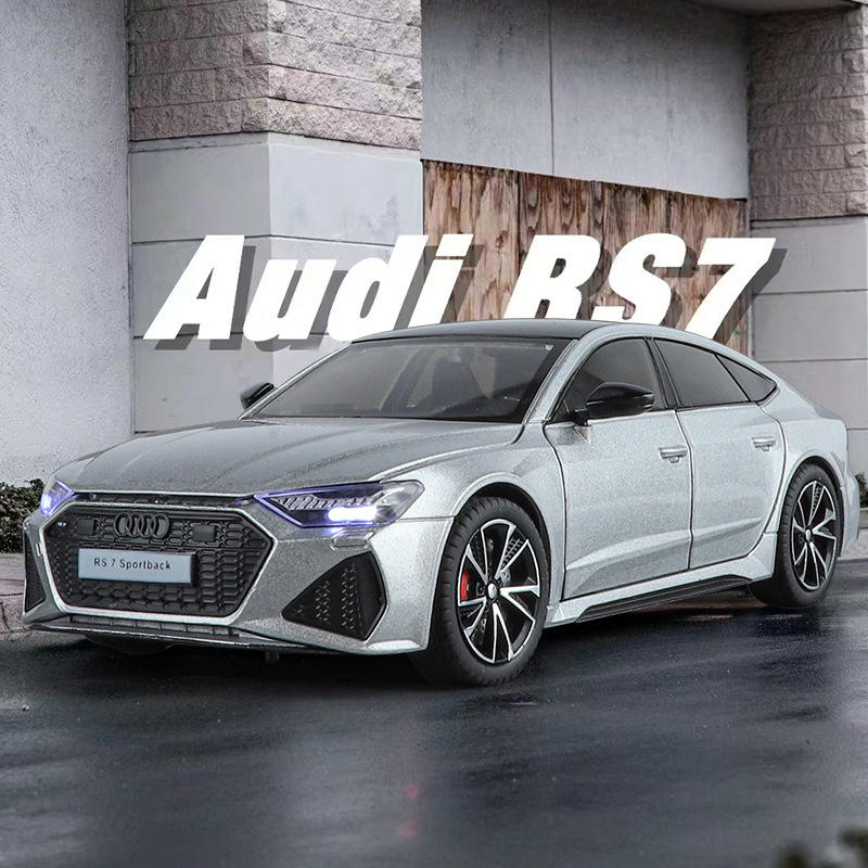 正版1:24奥迪RS7合金汽车模型仿真轿车儿童声光 玩具礼物
