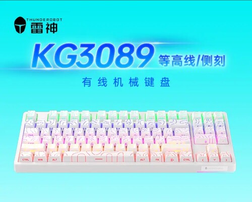 雷神KG3089侧刻等高线游戏机械键盘 有线89键全键RGB灯带游戏灯效
