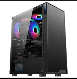 航嘉GS400C黑色机箱侧透/支持ATX/宽体游戏电脑机箱