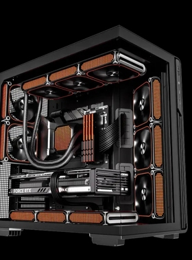 爱国者星璨霄 黑色 游戏电脑台式主机箱 ATX主板/海景房/5090显卡