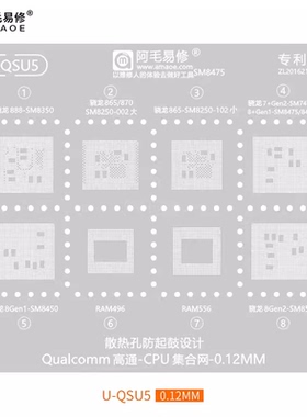 高通骁龙888plus870 7+gen2 865CPU植锡网SM8475 8425 8550 7475