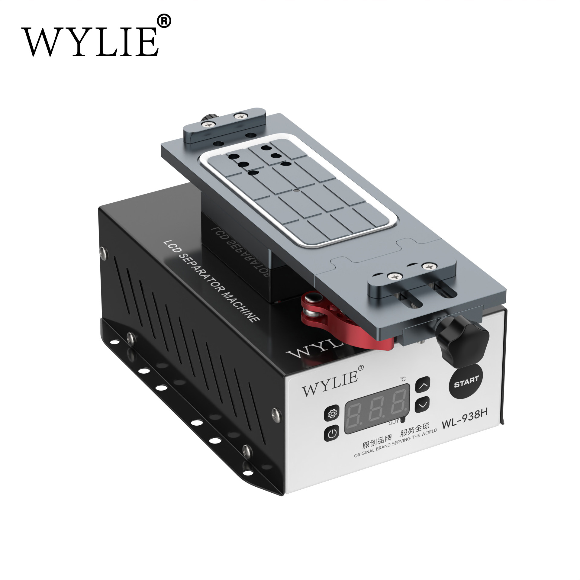 威利WL-938H手机屏幕旋转分离机直/曲面屏维修拆框内置泵换屏工具