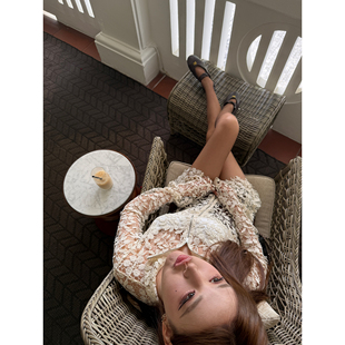 林悠 重工蕾丝刺绣外套ins网红名流最爱