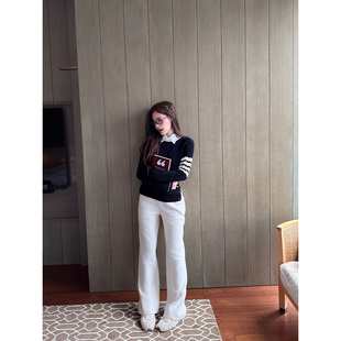 zui新Tb镂空100%巴素兰羊毛衣 林悠