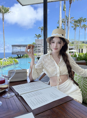 林悠 ALA X Chlo* vtg秀气优雅中古镂空系带上衣花边包臀裙套装女