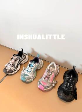 Annie Nie/ 新配色 上脚太酷了！做旧拼色运动鞋老爹鞋 情侣款4cm