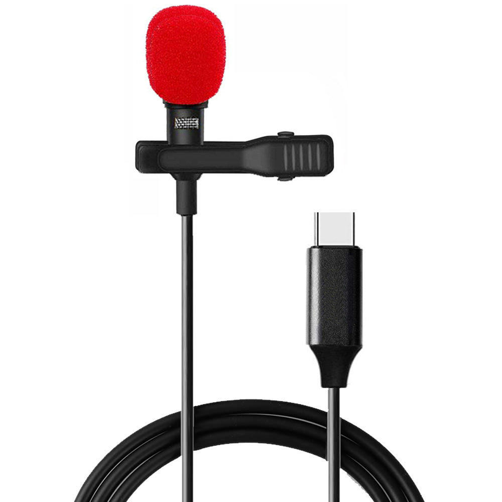 TYPE C麦克风直播录音安卓USB-C领夹式手机麦克风话筒带芯片3.5mm