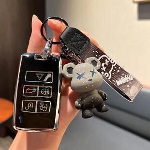 适用于21-25款捷豹XEL钥匙包XFL车E-PACE钥匙套锁匙扣钥匙扣男女1