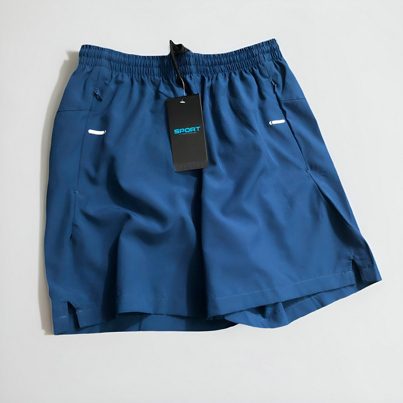 跑步四分裤速干透气拉链口袋