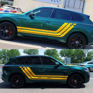 适用於福斯Touareg车身贴纸拉花途昂个性改装饰贴画引擎机盖贴纸