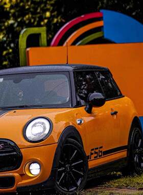 宝马MINI F56车身贴纸拉花COOPER F54个性运动贴纸机盖贴画JCW