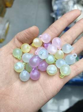9117 14mm半斤约140-150个幻彩亚克力吊珠吊坠diy配件