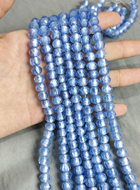 s143 10mm银箔琉璃水晶一条 有四成裂的