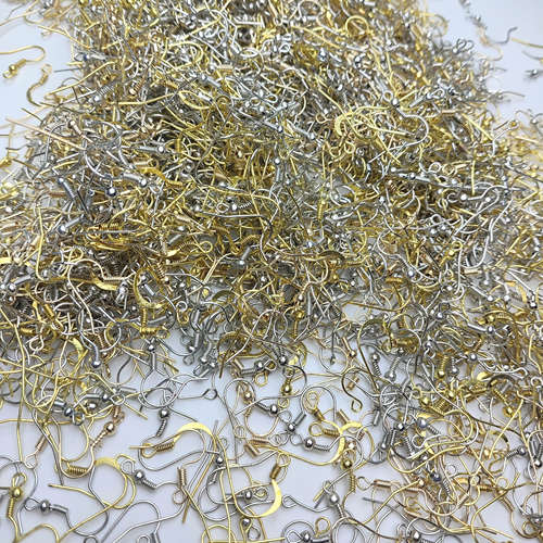 半斤约1200根 金银色多款金属耳钩混耳饰diy手工制作耳环配件