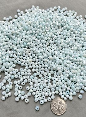 H188 6mm炫彩瓷蓝水晶半斤图片全部的量