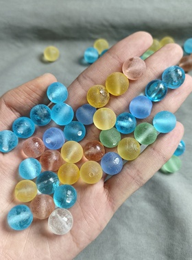 m573 13-14mm磨砂琉璃珠随机20颗