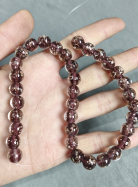 s42 10mm夜光紫琉璃珠一条