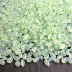 半斤约500颗 9mm椭圆形仿玉玻璃珠手工diy淡绿色半透蛋白玻璃珠