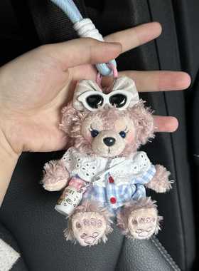 可爱达菲海盐玫玫车挂件车载后视镜挂饰汽车钥匙扣装饰闺蜜礼物