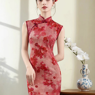 雾里看花|高考送考新中式港风旗袍海派连衣裙复古长款日常春夏