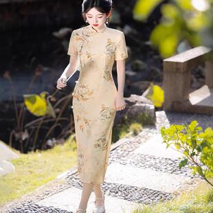 灰黄色日常高考旗袍旗开得胜走向辉煌妈妈穿的中考送考服2026年新