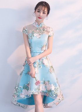 前短后长晚礼服宴会日常改良旗袍