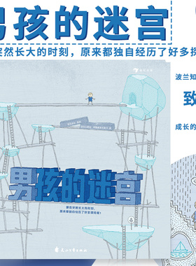 浪花朵朵正版现货 男孩的迷宫 无字书大奖入围奖 博洛尼亚童书展无字书 益智游戏绘本书籍 后浪童书