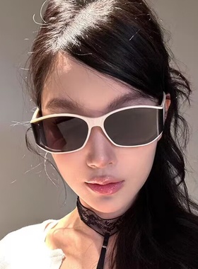 猫眼曲面屏防晒太阳眼镜女款2025大脸显瘦高级感窄框防紫外线墨镜
