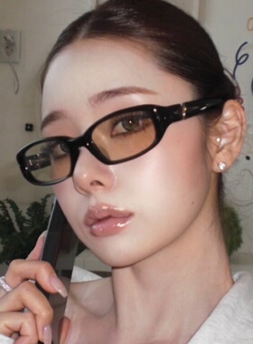 韩版宋智雅同款个性猫眼茶色太阳镜女款潮防紫外线小脸素颜墨镜男