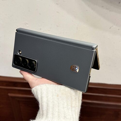 适用于w25手机壳超薄防摔全包铰链ZFold6/5/4保护套折叠屏新款w24心系天下外壳w23皮套fold5带中轴后盖男