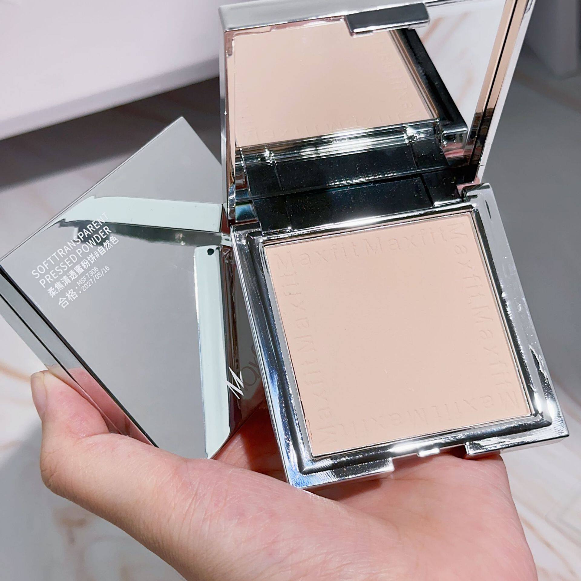 Maxfit媚诗霏小银块柔焦清透粉饼遮瑕修容定妆散粉蜜粉干皮混油皮