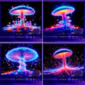 直播间街边UV曼达拉客厅网红氛围感卧室单身后备箱tm荧光背景挂布