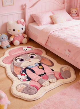 疯狂动物城地毯儿童房卧室床边毯客厅沙发茶几毯子卡通可爱地垫