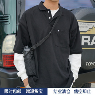 Polo衫 WHOSETRAP 字母口袋短袖 春夏经典 男宽松舒适百搭 基础款
